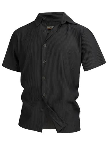 Produktbild Indicode Herren INLamgo Kurzarmhemd gestreift | Black, XL