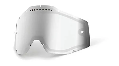 100% Racecraft/Accuri/Strata Vented Dual Pane Linse Anti-Nebel, Silber, One Size