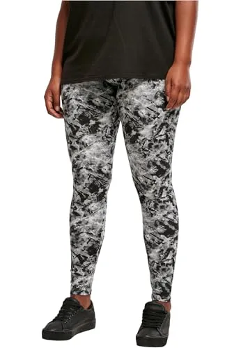 Urban Classics Damen Ladies Soft AOP Leggings, blackfading, XS