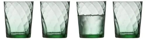 Lyngby Glas Wasserglas Vienna 4er Set - Elegantes 4er Set in Grün, ideal für stilvolle Tischdekoration und vielseitig einsetzbar. Perfekt für Getränke jeder Art!