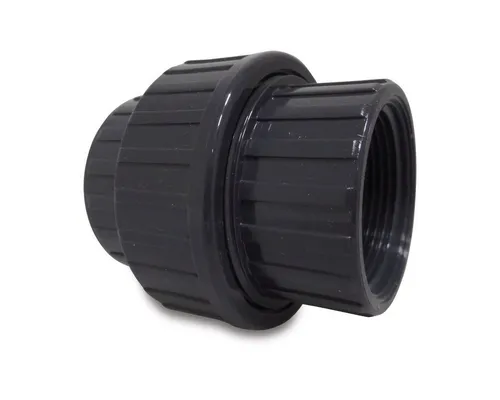 Profec - Verschraubung Pvc-u Innengewinde X Innengewinde 1/2 Zoll, 10 Bar, Grau