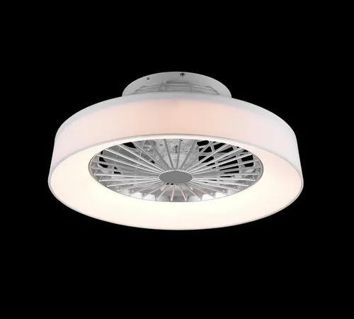 Deckenventilator mit Beleuchtung und Fernbedienung - Moderne Deckenleuchte und Ventilator in einem, dimmbar und mit Timer. Perfekte Luftzirkulation und stufenlos einstellbare Lichtfarbe (3000-6500K) für Ihr Wohnzimmer.