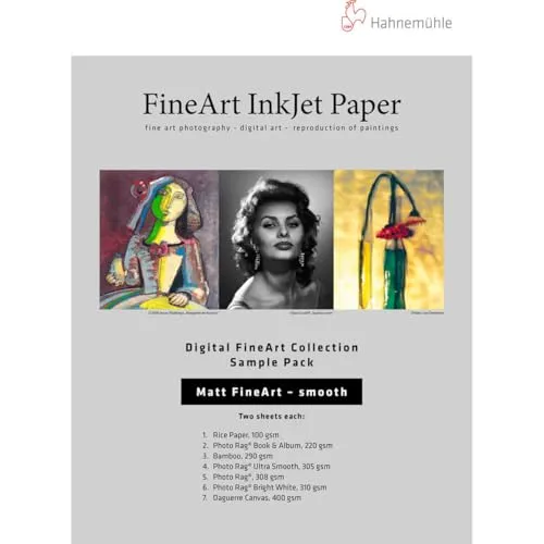 Produktbild Hahnemuhle FineArt Tintenstrahldrucker-Pack, matt, glatt, 33 x 48,3 cm, 12 Blatt