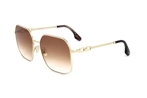 Victoria Beckham VB232S 723 Gold/Honey Sunglasses Woman Metallo, Square, 58