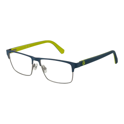 Guess Brillenfassung GU50131 091 53 - Stilvolle Herrenbrille in Blau - Elegante Brillenfassung aus Metall für Herren, ideal für den täglichen Einsatz. Mit robustem Vollrand und praktischen Federscharnieren für optimalen Komfort.