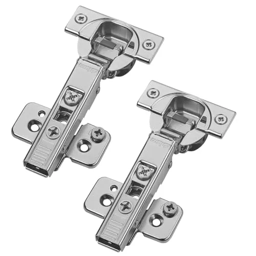 2er Set BLUM Topfband Eckanschlag 71B3580 110° mit Schließautomatik inkl. Montageplatte 173H7100 mit Exzenterverstellung