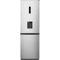 Heinner HCNF-HS304XWDE++ Kühl-Gefrierkombination 304 L, Wasserspender, No-Frost, LED-Display, Silber - Weiß