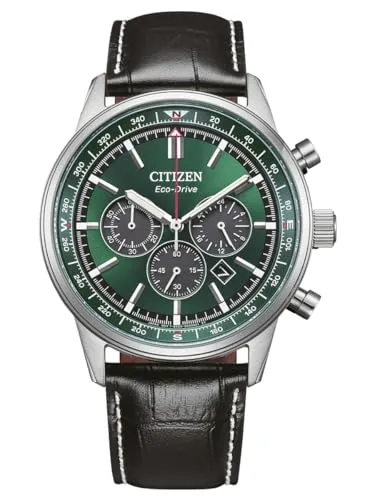Citizen Eco-Drive Herrenuhr Classic Chronograph Schwarz/Grün CA4720-01X