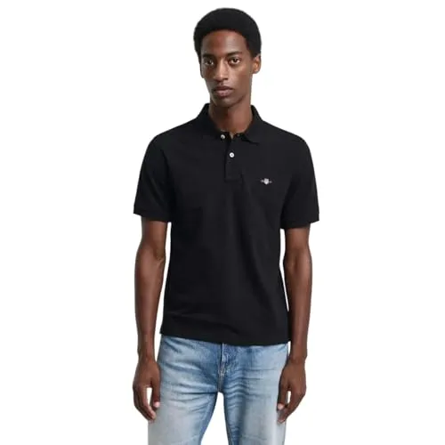 Gant Poloshirt schwarz XXL - Herren-Shirts aus 100% Baumwolle, bequem und atmungsaktiv, perfekt für lässige Anlässe.