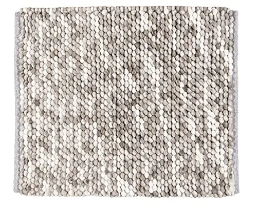 WENKO Badteppich Urdu Taupe - Rutschhemmend und schnelltrocknend - Badematte im Melange-Effekt, schwer und fusselfrei, mit hoher Feuchtigkeitsaufnahme für ein angenehmes Gefühl an den Füßen.