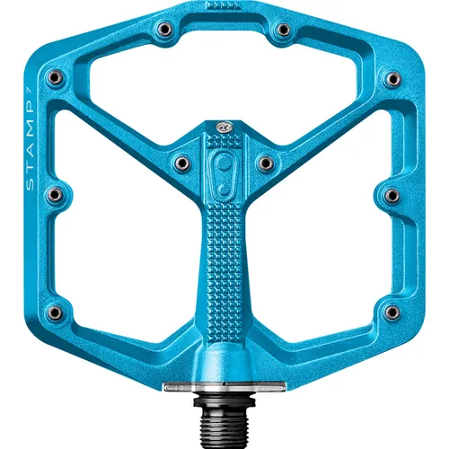 Crankbrothers Stamp 7 Plattform-Pedal electric blue Small - Fahrradpedale, leicht und robust für optimalen Grip und Kontrolle beim Mountainbiken.