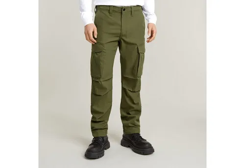 G-STAR Cargohose Core Regular Cargo grün 32 - Wanderhose in Olive, elastisch und pflegeleicht. Ideal für Outdoor-Aktivitäten mit praktischen Cargotaschen und straight fit Passform.