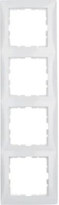 Berker 10148989 Abdeckrahmen 4fach, S.1, polarweiß glänzend