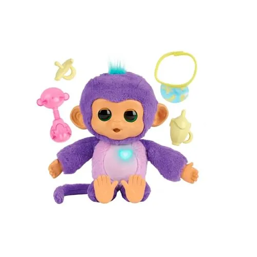 Fingerlings Y Mima interaktiver Plüsch-Affe in Lila