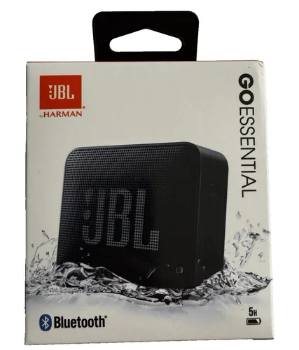 JBL GO ESSENTIAL schwarz - Ultra-kompakter Mini Lautsprecher, wasserdicht IPX7 und 5 Stunden kabellose Wiedergabezeit