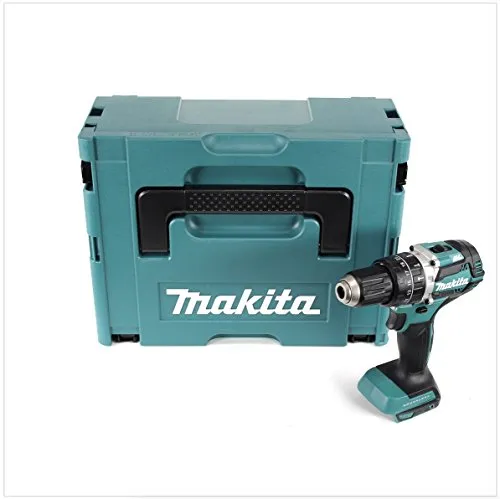 Makita DHP 484 RTJ - 18V Brushless Li-Ion Akku Schlagbohrschrauber, inkl. 2x 5,0 Ah Akku und schnellem DC18RC Ladegerät im praktischen Makpac