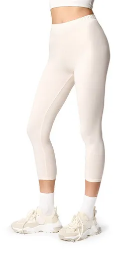 Ladeheid Leggings Damen 3/4 Capri Hose aus Baumwolle LA40-132 (1-tlg) elastischer Bund