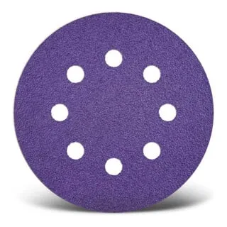 MENZER Titanium HD Klett-Schleifscheiben 125 mm, 8-Loch, K180 - Hochwertige Klett-Schleifscheiben für Exzenterschleifer, ideal für Lacke und Kunststoffe. Selbstschärfend und mit Antihaftbeschichtung für längere Lebensdauer und gleichmäßiges Finish.
