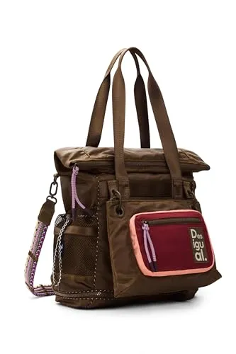 Desigual BORSA DONNA MARRONE – Elegante Umhängetasche aus Echtleder - Hochwertige Umhängetasche aus strapazierfähigem Echtleder mit durchdachtem Design und viel Stauraum. Verstellbarer Schultergurt für höchsten Tragekomfort – ideal für Büro, Uni oder Freizeit.