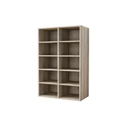 Holz Regal Schuhschrank Hinsol M - Schuhschrank mit 10 Fächern für bis zu 10 Paar Schuhe, hochwertiger Metallbeschlag, ideal für platzsparende Aufbewahrung in jedem Flur.
