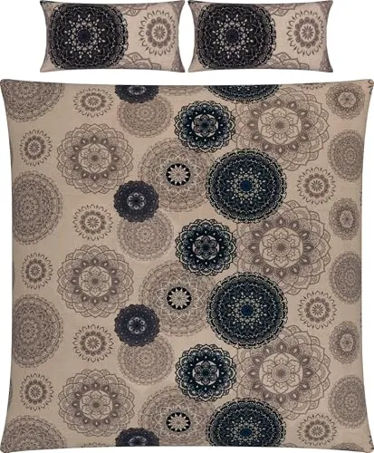 Erwin Müller Flanell Bettwäsche Mandala 240x220 - Erwin Müller Flanell Bettwäsche mit fantasievollem Mandala-Design. Kuschelig und temperaturregulierend für entspannte Nächte. Praktischer Reißverschluss für einfaches Beziehen.