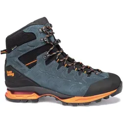 Hanwag Makra Trek GTX Steel/Orange (8,5 (42,5)) - Wanderschuhe für Herren mit sportlichem Design, ideal für anspruchsvolle Bergtouren. Mit wasserdichter GORE-TEX Membran und leichter Vibram-Sohle für optimalen Komfort und Stabilität.