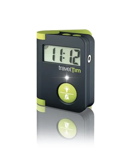 HUMANTECHNIK Reisewecker Travel TIM - digitaler Wecker mit Dualalarm und Vibrationsfunktion, perfekt für Reisen und unterwegs
