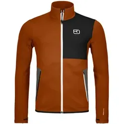 Ortovox Fleece Jacket Men Bristle Brown (M) - Funktionsjacke aus recyceltem Polyester und Merino für optimalen Klimakomfort und Bewegungsfreiheit. Ideal für Winteraktivitäten am Berg und im Tal.