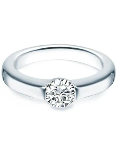 Trilani Silberring mit Zirkonia im Brillant-Look, Größe 48 - Eleganter Bandring aus Sterling Silber, verziert mit funkelndem Zirkonia im Brillant-Look. Ideal für besondere Anlässe oder als stilvolles Accessoire.