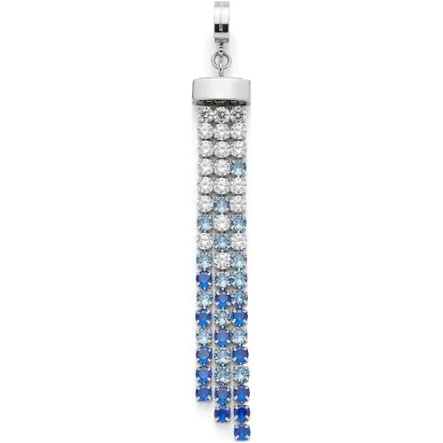 JEWELS BY LEONARDO Anhänger Clip & Mix Mary-Ann - Eleganter Ketten-Anhänger aus silberfarbenem Edelstahl mit funkelnden Zirkonia-Steinen im harmonischen Farbverlauf, perfekt als Geschenk für Frauen.