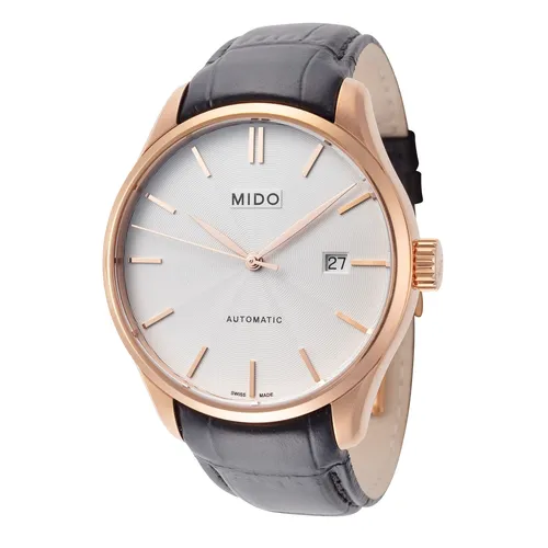 Mido Herren Belluna II 40mm Automatische Armbanduhr - Elegante Armbanduhr mit 40mm Edelstahlgehäuse, kratzfestem Saphirglas und automatischem Uhrwerk - ideal für stilbewusste Herren.