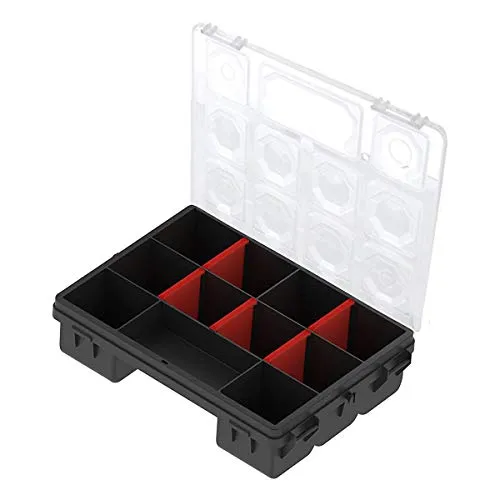 KREHER SORTIERBOX Sortierkasten Sortimentskasten Sortierkiste Organizer (S (19,2 x 14,3 x 5cm))