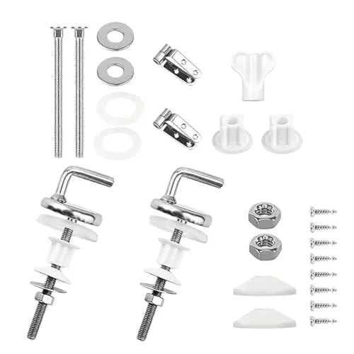 Edelstahl WC-Sitz Scharniere 2 Stück WC Sitz Befestigung Toilettendeckel Edelstahl Scharnier Toilettendeckel Scharnier Universal Toilettenscharniere für Toilettensitz Toilettensitz Reparaturteile