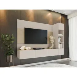 Mirjan24 Wohnwand Deromi, Akustikplatten & TV-Lowboard von Mirjan24