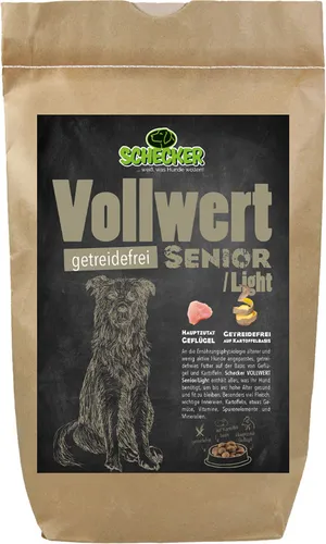 Schecker VOLLWERT Senior/Light - getreidefreies Hundefutter - für den älteren Hund 1,5 kg