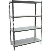 PROREGAL Schwerlastregal Mid Metal Shark 150 x 110 x 30 cm – 200 kg Traglast - Robustes Steckregal mit verstellbaren Fachböden, ideal für Werkstatt und Lager. Einfache Montage und Pflege machen es zum perfekten Helfer für jeden Einsatz.