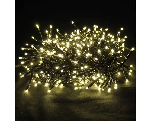 LEX Lichterkette dekorative warmweiße 192LED Büschel Cracker Lichterkette Weihnachten, für Innen- und Außenbereiche