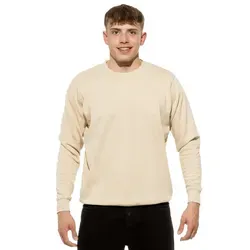 Cotton Prime® Hoodie Sweater Pullover aus Baumwollmischung und weichem Innenfleece beige L