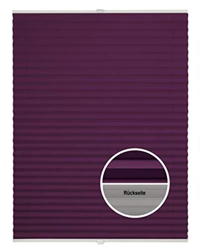 ondeco Plissee Thermo ohne Bohren, 40x130 cm - Plissee Sonnenschutz für Fenster, lichtdicht und stufenlos verstellbar, ideal für schnelle Montage ohne Bohren, hochwertiges Aluminiumprofil und Up&Down Technik