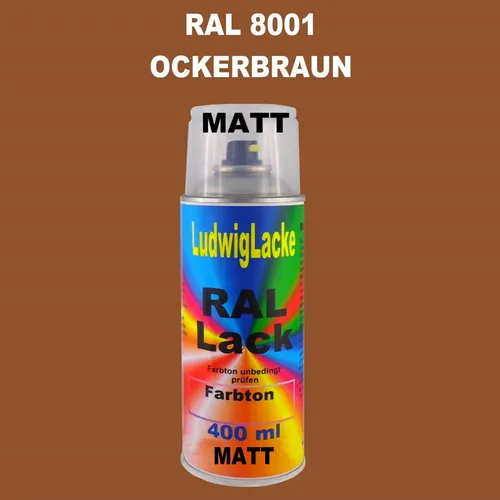 Ral Spraydose MATT 8001 Ockerbraun 400ml  Buntlack Decolack Farbenspray