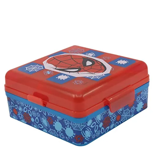 Stor BROTDOSE MIT MEHREREN FÄCHERN | CUADRADA SPIDERMAN MIDNIGHT FLYER