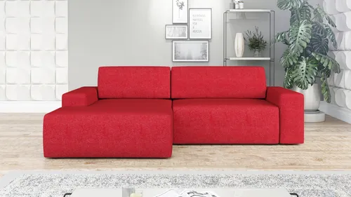 Ecksofa TOTI mit Schlaffunktion in Rot in rot von Mebloland