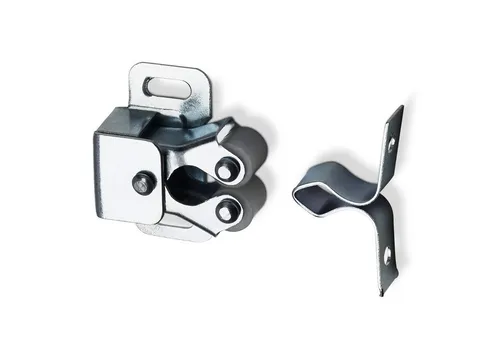 SO-TECH® Haftmagnetschnäpper Doppel-Rollenschnäpper verstellbar - Gardinenstangenhalter aus verzinktem Stahl, einfach bis zu 5 mm verstellbar für optimale Anpassung im Möbelbau.