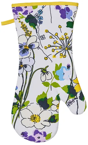 ULSTER WEAVERS Kochhandschuh Ofenhandschuh wattiert Cotton Blumen ca.20x37cm NEU