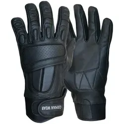 German Wear Motorradhandschuhe GW404G Schwarz - Hochwertige Motorradhandschuhe aus 100% Kalbs-Nappaleder in Größe 11=2XL, bieten optimalen Grip und Komfort für sichere Fahrten.