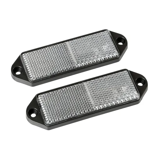 rechteckige Rückstrahler - 90x35 mm - Weiß