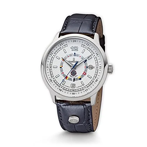 Kronsegler Neptun II Automatikuhr Stahl-Weiss