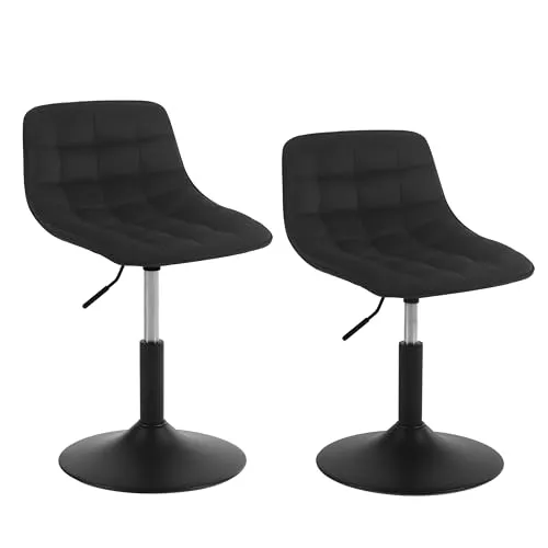 WOLTU 2er Set Verstellbarer Sitzhocker in schwarz von WOLTU