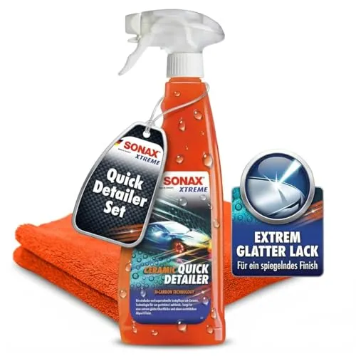 Craft-Equip Detailer-Set bestehend aus SONAX Xtreme Ceramic QuickDetailer 750ml und einem Microfasertuch