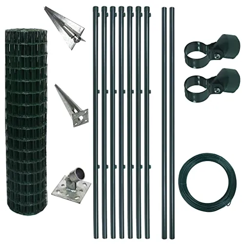 ESTEXO Schweißgitter Gartenzaun Set – Komplettset für Ihren Garten - Vielseitiges Schweißgitterzaun Set mit robusten, verzinkten und PVC-beschichteten Pfosten. Ideal für eine sichere Abgrenzung im Garten. Wählen Sie zwischen verschiedenen Höhen und Längen für Ihre individuellen Bedürfnisse.